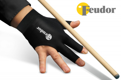 Перчатка-бильярдная Feudor Pro black Right XL
